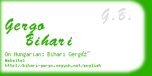 gergo bihari business card